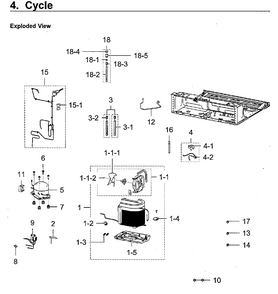 Cycle Diagram and Parts List for RF28K9580SR AA-0001 Samsung Refrigerator
