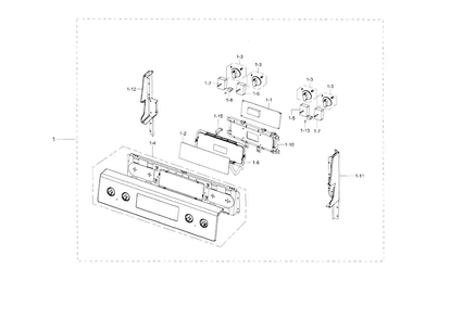Part Location Diagram of DE92-03045F Samsung PCB/Main Control Board Assembly