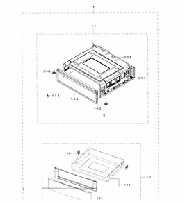 Drawer Diagram and Parts List for NE594R0ABSR AA-0001 Samsung Range
