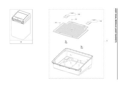 Basket Assembly Diagram and Parts List for DVG60A9900V A3-00 Samsung Dryer