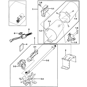 Heater Assembly Diagram and Parts List for DV337AGG XAA-00 Samsung Dryer