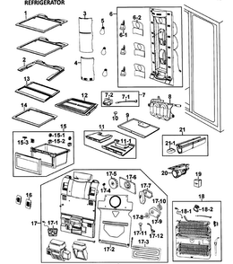 Part Location Diagram of DA97-03191B Samsung Assembly COVER-WATER FILTER;