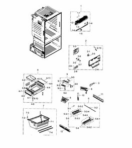 Freezer Diagram and Parts List for RF28HFEDTBC AA-0000 Samsung Refrigerator