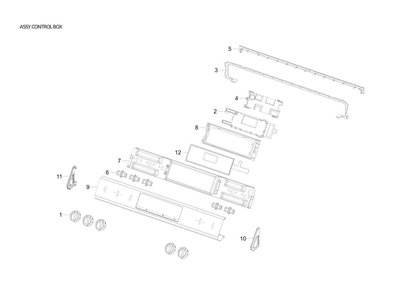 Control Box Assembly Diagram and Parts List for NX60T8111SS AA-00 Samsung Range