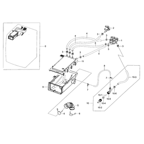 Housing Drawer Diagram and Parts List for WF433BTGJWR A2-0000 Samsung Washer