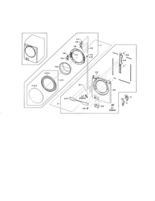 Frame Front & Door Diagram and Parts List for WF461ABP XAA-0001 Samsung Washer
