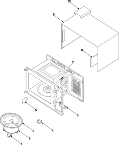 Body/cavity/elements Diagram and Parts List for MR5493G XAA Samsung Microwave