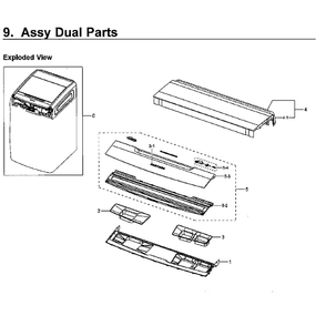 Dual Diagram and Parts List for WV55M9600AV A5-01 Samsung Washer