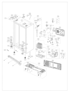 Cabinet Diagram and Parts List for RS261MDWP XAA Samsung Refrigerator
