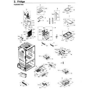 Fridge Diagram and Parts List for RF26J7500WW AA-02 Samsung Refrigerator