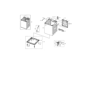 Part Location Diagram of DC97-20563A Samsung ASSY FRAME PLATE-LOW;AUTO 27INCH,GI-SGCCDC97-20575A
