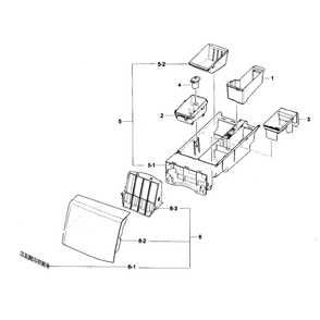 Drawer Assembly Diagram and Parts List for WF431ABP XAA-01 Samsung Washer