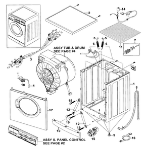 Part Location Diagram of DC61-00952A Samsung Hanger Spring