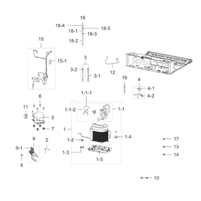 Cycle Diagram and Parts List for RF22K9581SG AA-0001 Samsung Refrigerator