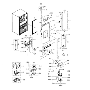 Refrigerator Door L Diagram and Parts List for RF31FMESBSR AA-05 Samsung Refrigerator