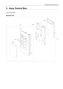 Control Box Assembly Diagram and Parts List for ME16A4021AB AA-00 Samsung Microwave