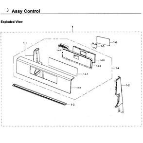 Control Diagram and Parts List for NX58K3310SW AA-0000 Samsung Range
