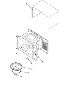 Body/cavity/elements Diagram and Parts List for MW840BC XAA Samsung Microwave
