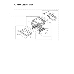 Main Drawer Diagram and Parts List for NX58M6630SS AA-00 Samsung Range