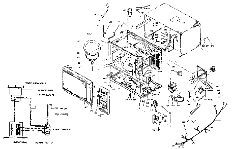 Cavity & Base Plate Diagram and Parts List for 4018922990  Kenmore Microwave