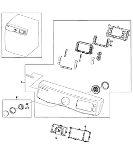 Control Panel Diagram and Parts List for DV511AGW XAA-0001 Samsung Dryer