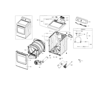 Part Location Diagram of DC94-01249A Samsung Assembly PCB MANUAL;ORCA,DRY