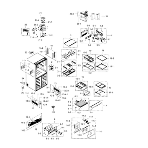 Fridge Diagram and Parts List for RF34H9950S4 (AA)(0000) Samsung Refrigerator