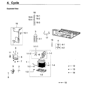 Compressor Diagram and Parts List for RF28K9070SG AA-02 Samsung Refrigerator