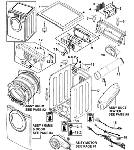 Part Location Diagram of MFS-F12DL-S0 Samsung PCB Parts Assembly