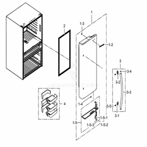 Refrigerator-Door-R Diagram and Parts List for RF24FSEDBSR (AA)(0004) Samsung Refrigerator