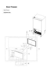 Freezer Door Parts Diagram and Parts List for RF30BB6200AP AA-00 Samsung Refrigerator