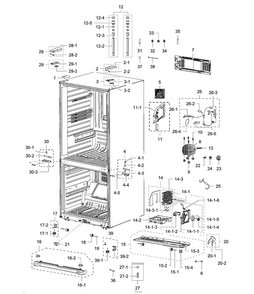 Part Location Diagram of DA97-07128A Samsung Assembly Case PCB - Panel