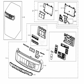 Assembly Panel Control Parts Diagram and Parts List for WV55M9600AW (A5)(0002) Samsung Washer