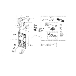 Cabinet 2 Diagram and Parts List for RF22N9781SR AA-00 Samsung Refrigerator