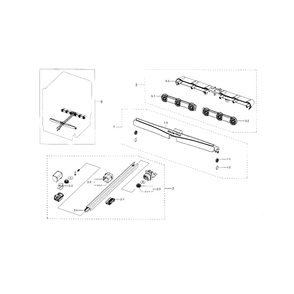 Motion Assembly Diagram and Parts List for DW80H9940US AA-0000 Samsung Dishwasher