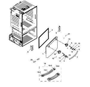 Part Location Diagram of DA64-04158A Samsung Trim cap