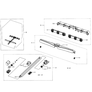 Motion Assembly Diagram and Parts List for DW80J7550UW AA-0001 Samsung Dishwasher