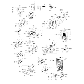 Fridge Diagram and Parts List for RFG237AARS XAA-0002 Samsung Refrigerator