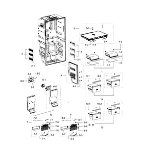 Freezer Diagram and Parts List for RF23J9011SR (AA)(0006) Samsung Refrigerator