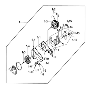 Motor Assembly Diagram and Parts List for DV206AGS XAA-00 Samsung Dryer