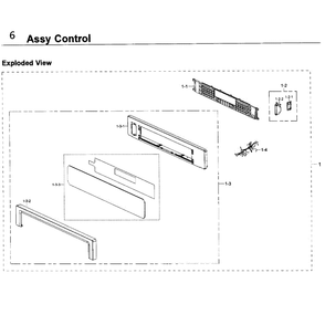 Control Diagram and Parts List for NV51K6650DS AA-0000 Samsung Wall Oven