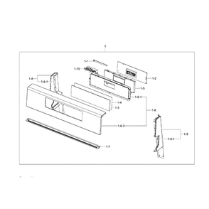 Control Box Diagram and Parts List for NX58F5500SW AA-0000 Samsung Range