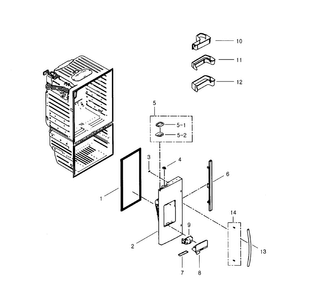 Left Door Diagram and Parts List for RFG29PHDBP XAA-0001 Samsung Refrigerator