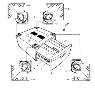 Pedestal Diagram and Parts List for WE357A0R XAA-0000 Samsung Laundry Accessories