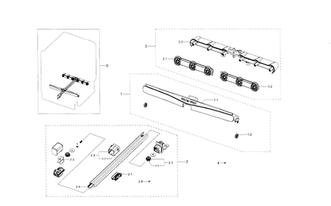 Case/motion Diagram and Parts List for DW80J9945US AA-0001 Samsung Dishwasher
