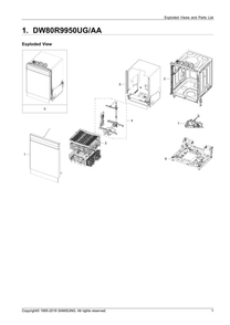Part Location Diagram of DD97-00602A Samsung Base Assembly