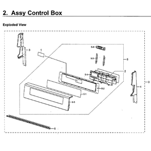 Control Box Diagram and Parts List for NX58M6650WG AA-00 Samsung Range