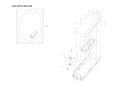 Assembly Duct Heater Diagram and Parts List for DVE54R7600C A3-00 Samsung Dryer