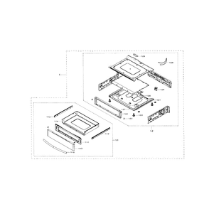 Drawer Diagram and Parts List for NE58F9710WS AA-01 Samsung Range