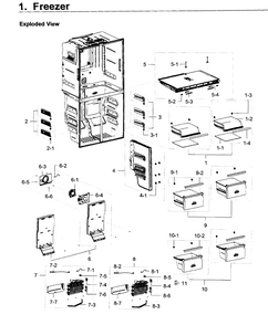 Freezer Diagram and Parts List for RF23J9011SG AA-0002 Samsung Refrigerator